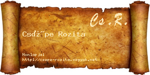 Csépe Rozita névjegykártya